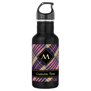 Purple, Gold and Blue Tartan 532 Ml Water Bottle