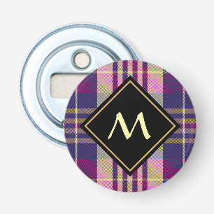 Purple, Gold and Blue Tartan Bottle Opener