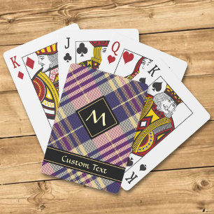 Purple, Gold and Blue Tartan Playing Cards