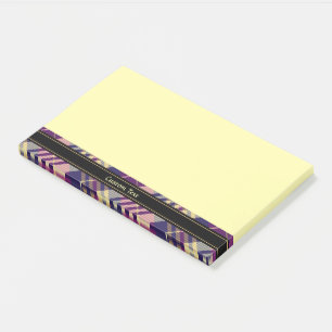 Purple, Gold and Blue Tartan Post-it Notes