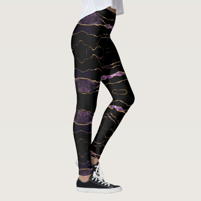 Purple Gold Black Leggings (Right)