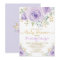 Purple Gold Boho Floral Rose Girl Baby Shower