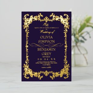 Purple & Gold Botanical Wedding