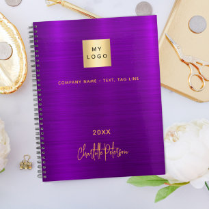 Purple gold business logo elegant 2027 planner