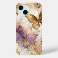 Purple & Gold Butterfly Watercolor Butterflies