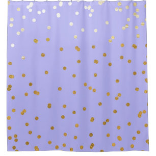 Purple & Gold Confetti Dots Modern Glamour Glam