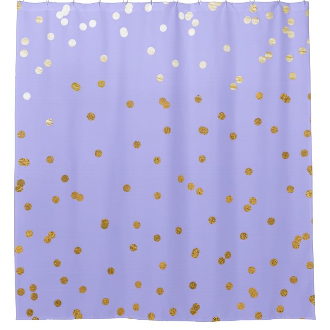 Purple & Gold Confetti Dots Modern Glamour Glam (Front)