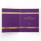 Purple gold confetti wedding Thank You Card