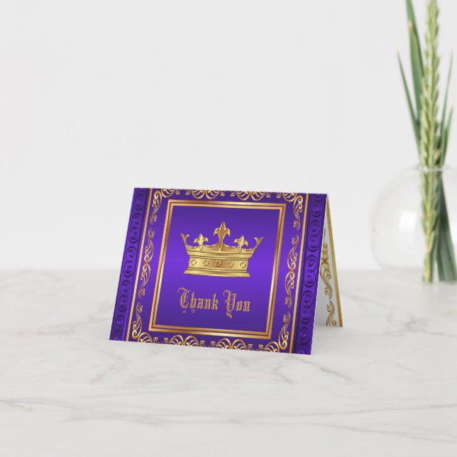 Purple Gold Crown Thank You (Front)