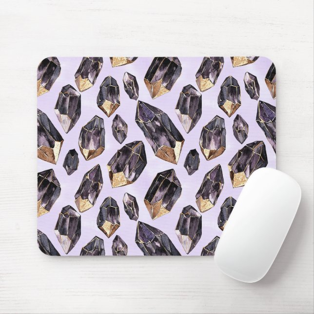 Purple Gold Crystals Mouse Pad (With Mouse)