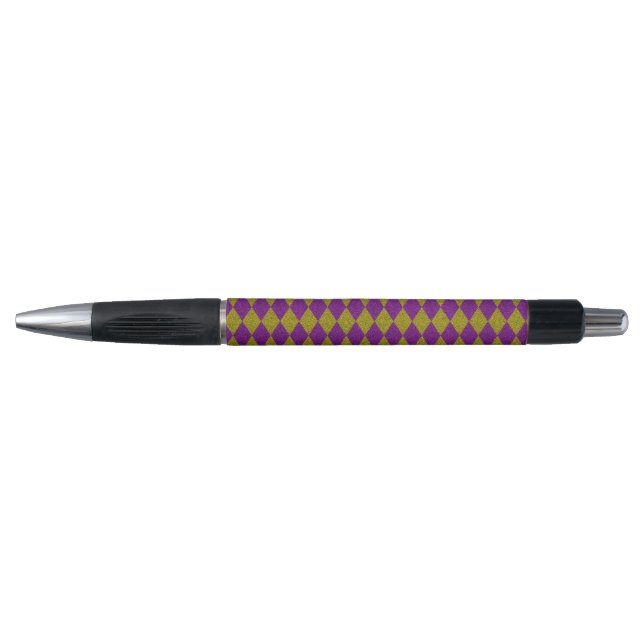 Purple & Gold Diamond Glitter Pen (Front)
