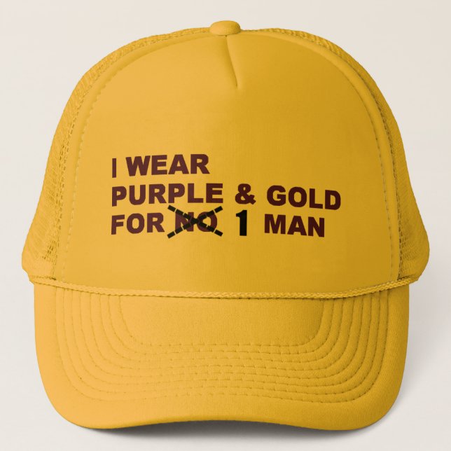 Purple & Gold Favre Hat (Front)