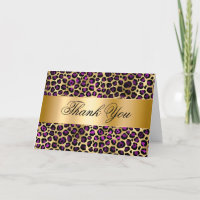 Purple Gold Foil and Black Leopard Glam