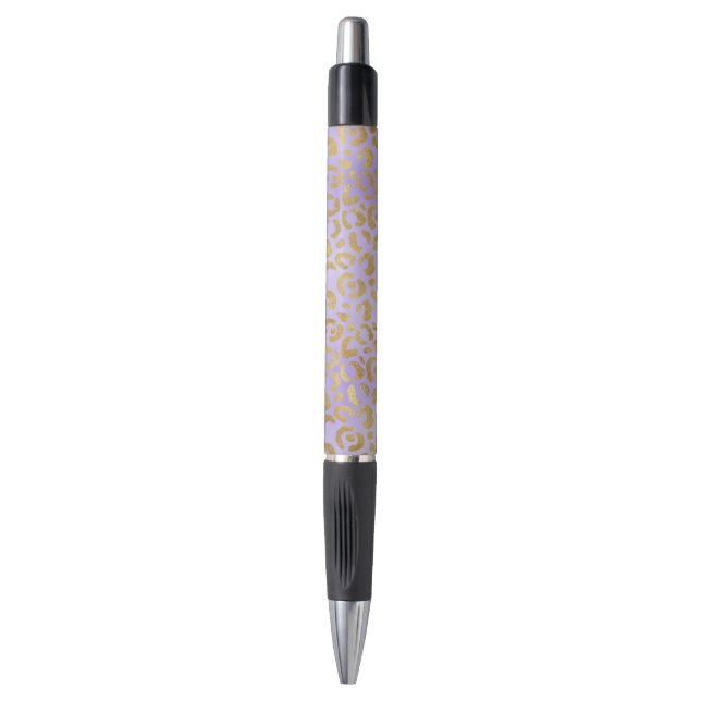 Purple Gold Glam Leopard Print              Pen (Front Vertical)