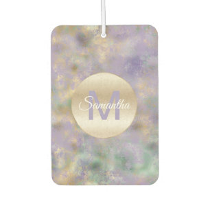 Purple Gold Glam Teal Abstract Monogram Air Freshener