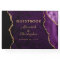 Purple Gold Glitter Agate Wedding