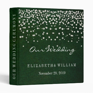 Purple Gold Glitter Faux Foil Confetti Personalize Binder