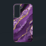 Purple Gold Glitter Gift Your Name Personalized Samsung Galaxy Case<br><div class="desc">Samsung Galaxy Cases or iPhone Cases with Agate Purple Violet Gold Glitter Geode Custom Name Sparkle Marble Personalized Birthday - Anniversary or Wedding Gift / Suppliest - Add Your Name - Text or Remove - Make Your Special Gift - Resize and move or remove and add text / elements with...</div>