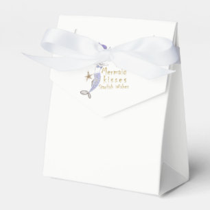 Purple & Gold Glitter Mermaid Birthday Party Favou Favor Box