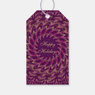 Purple Gold Holiday Gift Tag