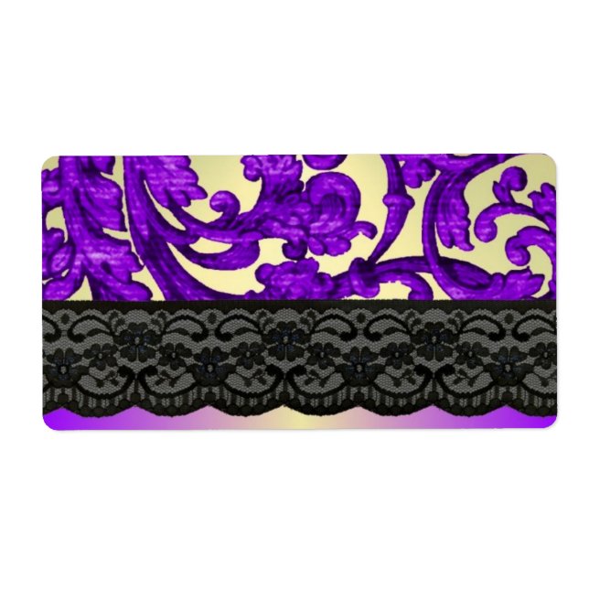 Purple & gold lace damask (Front)