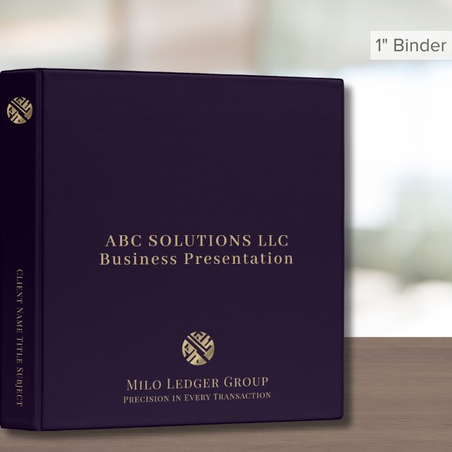 Purple Gold Logo Presentation Binder (Creator Uploaded)