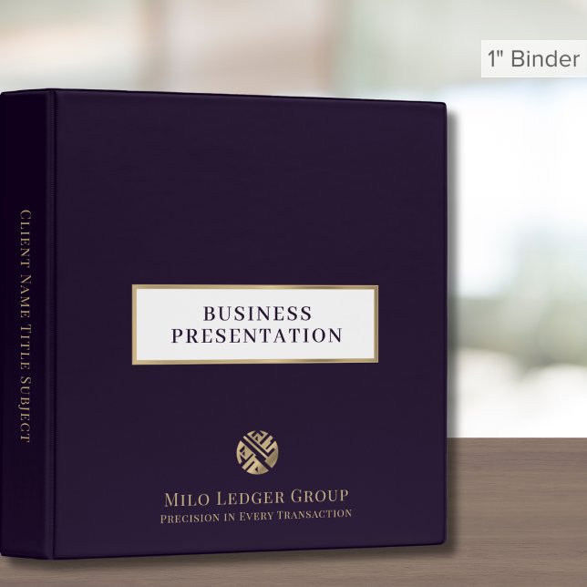 Purple Gold Logo Presentation Binder (Creator Uploaded)