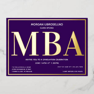 Purple Gold MBA Graduation