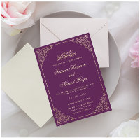 Purple Gold Nikah Islamic Muslim Wedding