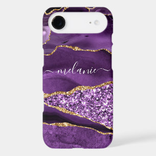 Purple Gold Parties scintillant coque iphone cadea