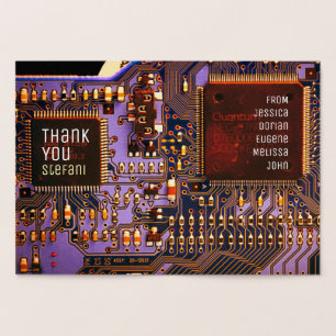 Purple & gold PCB board electronic printed circuit Foil Card