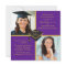 Purple & Gold Photo Graduation Invitation
