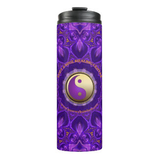 Purple Gold Pink Energy Healing Mandala Thermal Tumbler