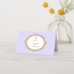 Purple Gold Princess Place Cartes Numéro de tablea