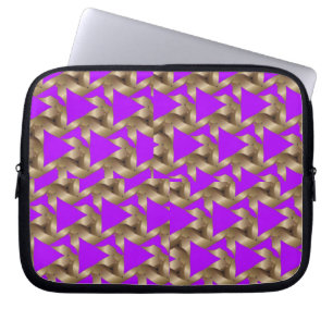 Purple Gold Rope Pattern Laptop Case