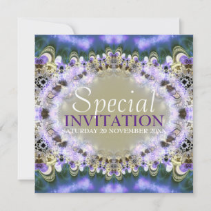Purple Gold Royal Princess Invitation d'anniversai