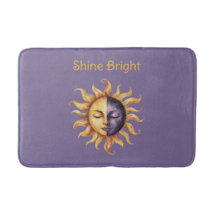Purple Gold Shine Bright Sun Bath Mat