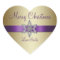 Purple Gold Snowflake Merry Christmas Sticker