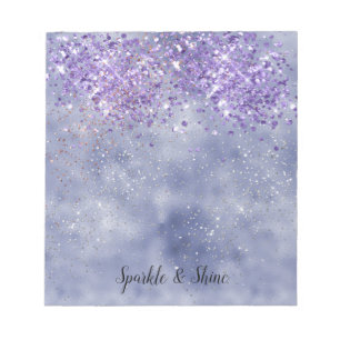 Purple Gold Sparkle Notepad
