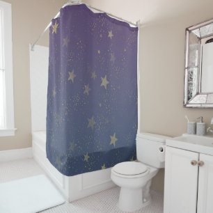 Purple Gold Stars Confetti
