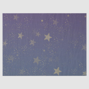 Purple Gold Stars Confetti Tissue Paper