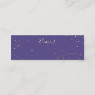 Purple Gold Stud Earring Display Mini  Business Card