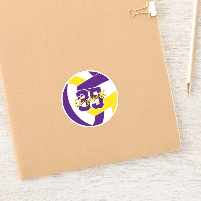 purple gold volleyball team colours  (Notebook)