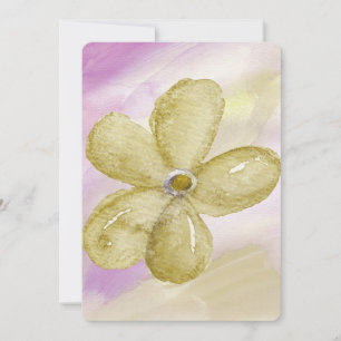 Purple Gold Watercolor Baby Shower Invitation