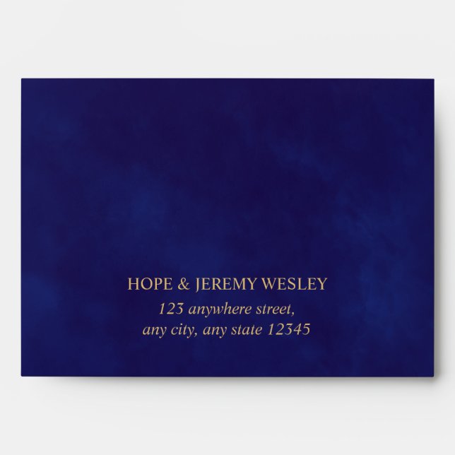 Purple Gold Watercolor Fairy Tale Magical Wedding Envelope (Front)