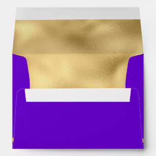 Purple & Gold Wedding Envelope