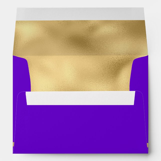 Purple & Gold Wedding Envelope (Back (Bottom))
