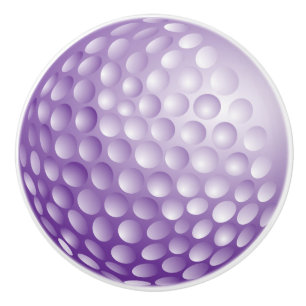 Purple Golf Ball Ceramic Knob