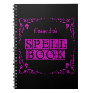 Purple Goth Spell Book Personalized