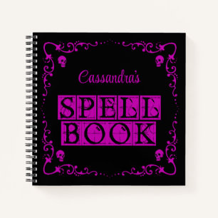 Purple Goth Spell Book Personalized